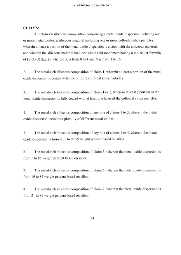 Document de brevet canadien 2665806. Revendications 20140508. Image 1 de 5