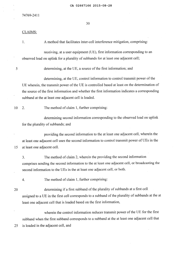 Document de brevet canadien 2667166. Revendications 20150828. Image 1 de 9