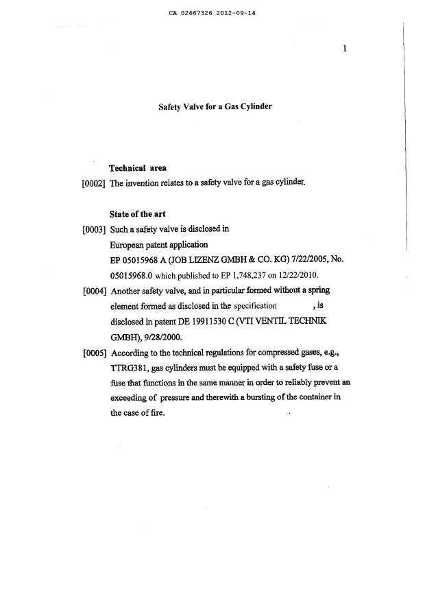 Canadian Patent Document 2667326. Description 20111214. Image 1 of 16