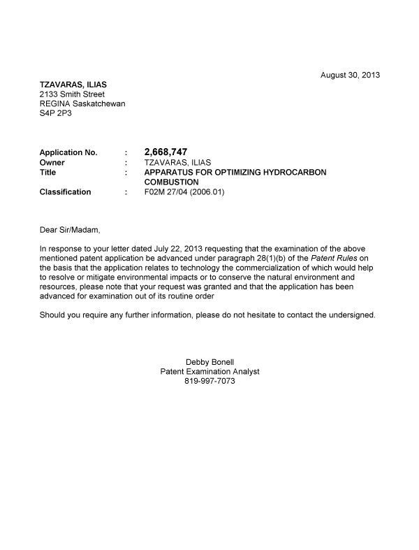 Canadian Patent Document 2668747. Prosecution-Amendment 20121230. Image 1 of 1