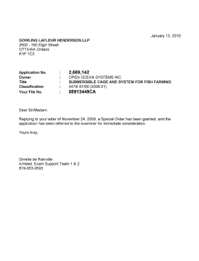Canadian Patent Document 2669142. Prosecution-Amendment 20100113. Image 1 of 1