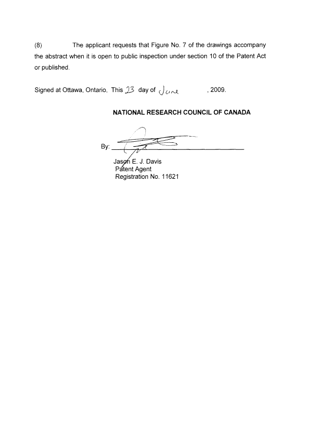 Canadian Patent Document 2674959. Assignment 20090625. Image 5 of 5