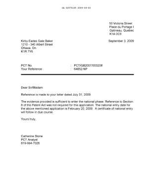 Document de brevet canadien 2675105. PCT 20090903. Image 1 de 1