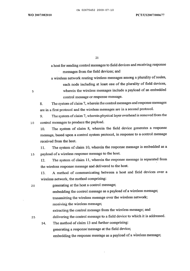 Document de brevet canadien 2675452. Revendications 20081210. Image 2 de 3
