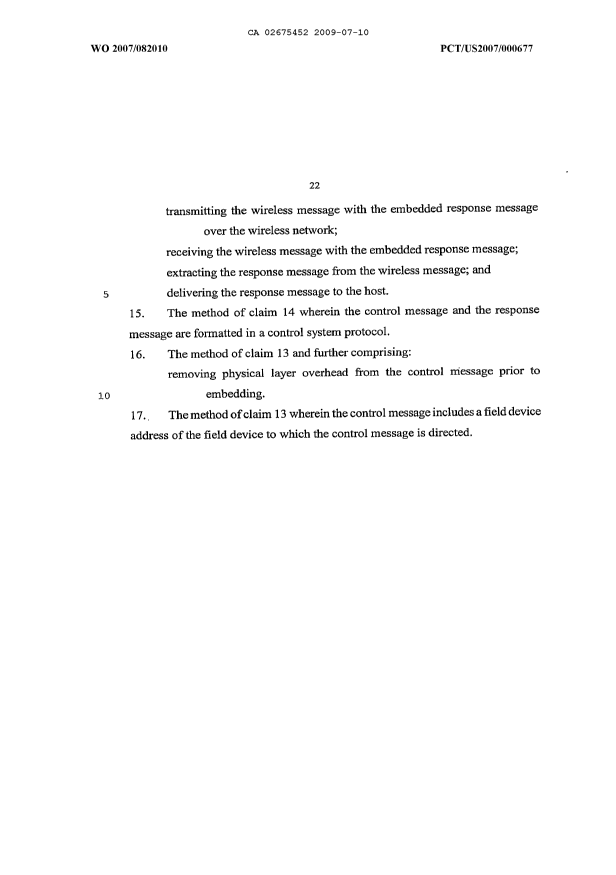 Document de brevet canadien 2675452. Revendications 20081210. Image 3 de 3
