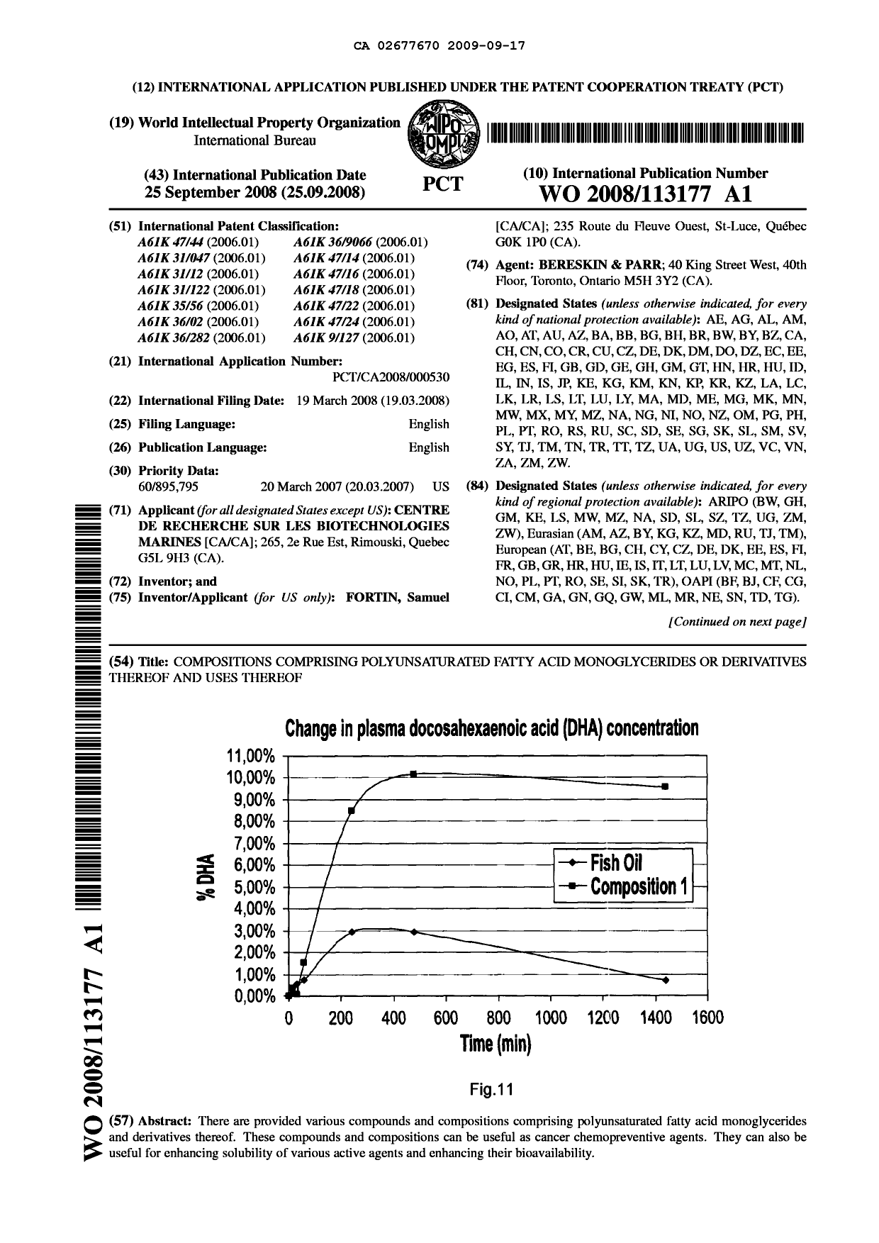 Document de brevet canadien 2677670. Abrégé 20090917. Image 1 de 2
