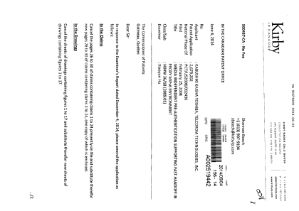 Canadian Patent Document 2679202. Prosecution-Amendment 20131204. Image 1 of 29