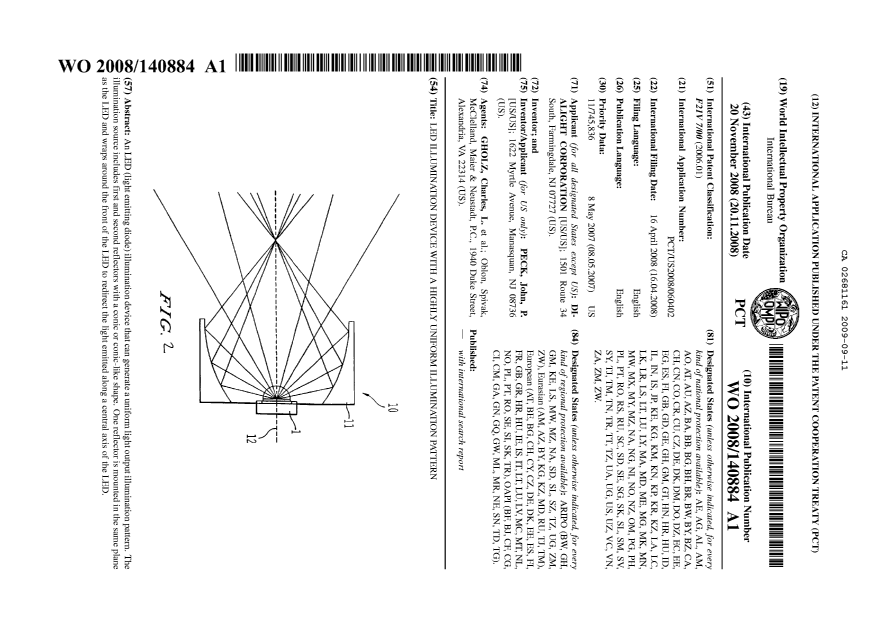 Canadian Patent Document 2681161. Abstract 20090911. Image 1 of 1