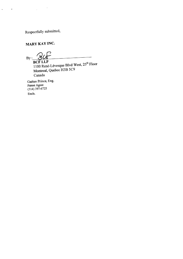 Canadian Patent Document 2684601. Correspondence 20091208. Image 2 of 6