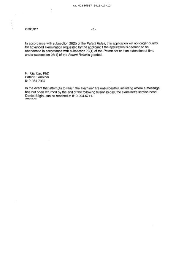 Canadian Patent Document 2686917. Prosecution-Amendment 20111012. Image 26 of 26