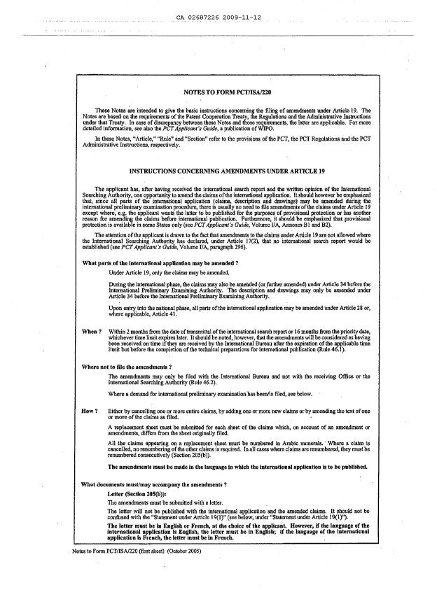 Canadian Patent Document 2687226. PCT 20091112. Image 11 of 11