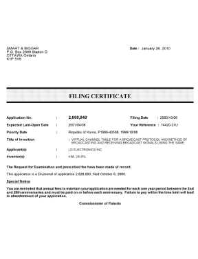 Canadian Patent Document 2688848. Correspondence 20100120. Image 1 of 1