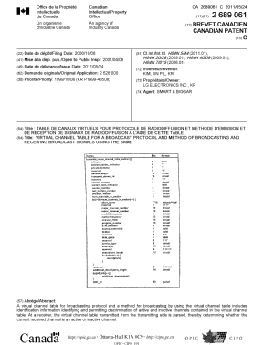 Document de brevet canadien 2689061. Page couverture 20110504. Image 1 de 1