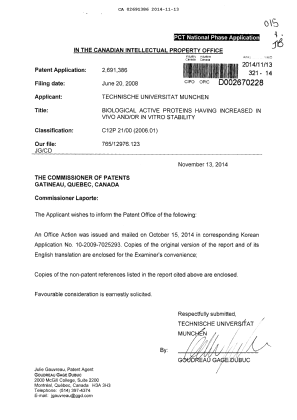 Canadian Patent Document 2691386. Prosecution-Amendment 20141113. Image 1 of 1