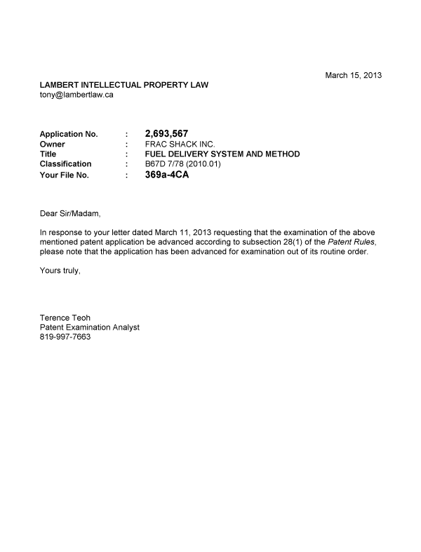 Canadian Patent Document 2693567. Prosecution-Amendment 20121215. Image 1 of 1