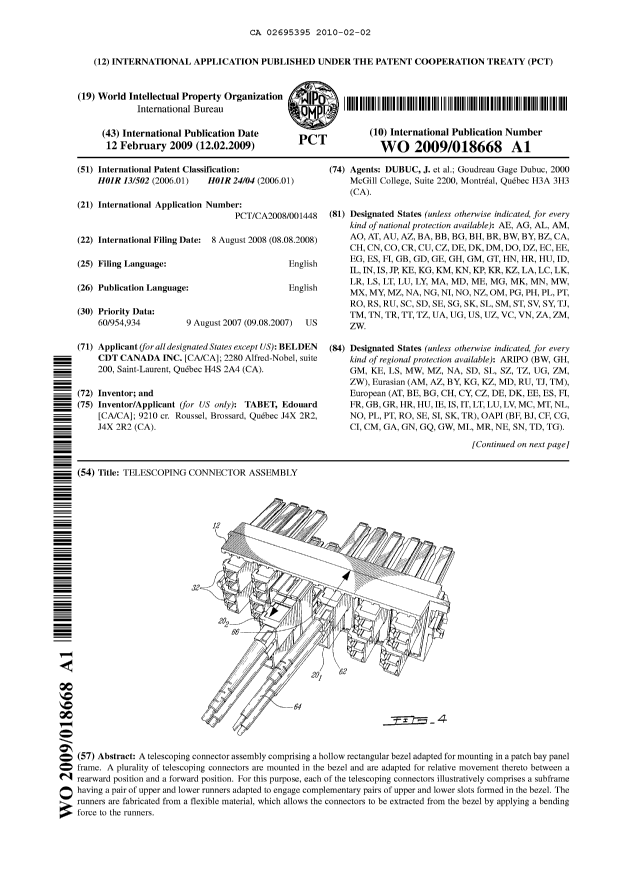 Document de brevet canadien 2695395. Abrégé 20091202. Image 1 de 2