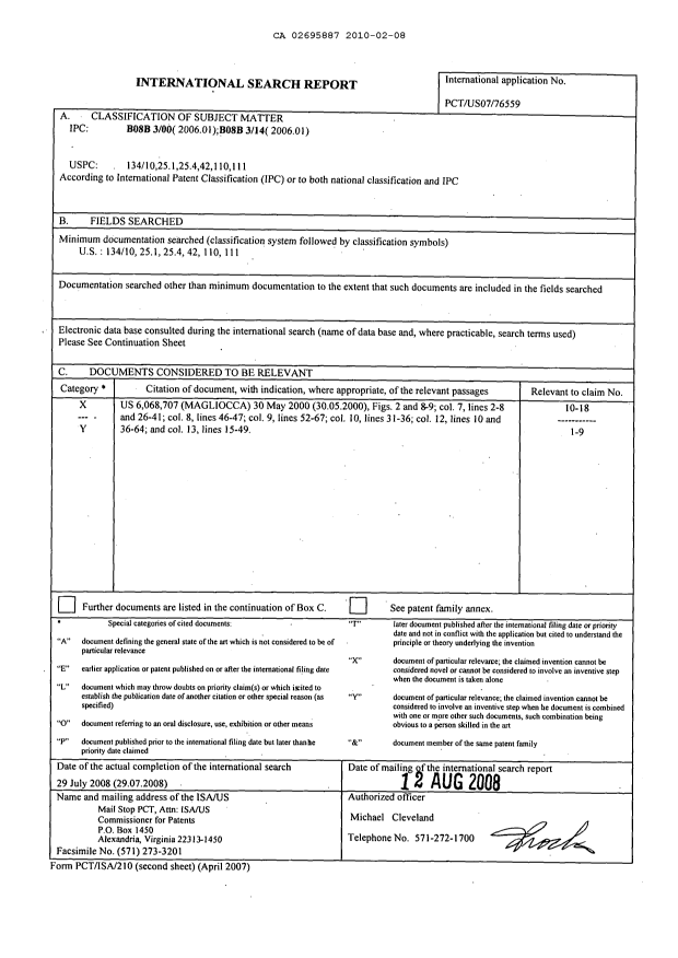 Document de brevet canadien 2695887. PCT 20100208. Image 1 de 2