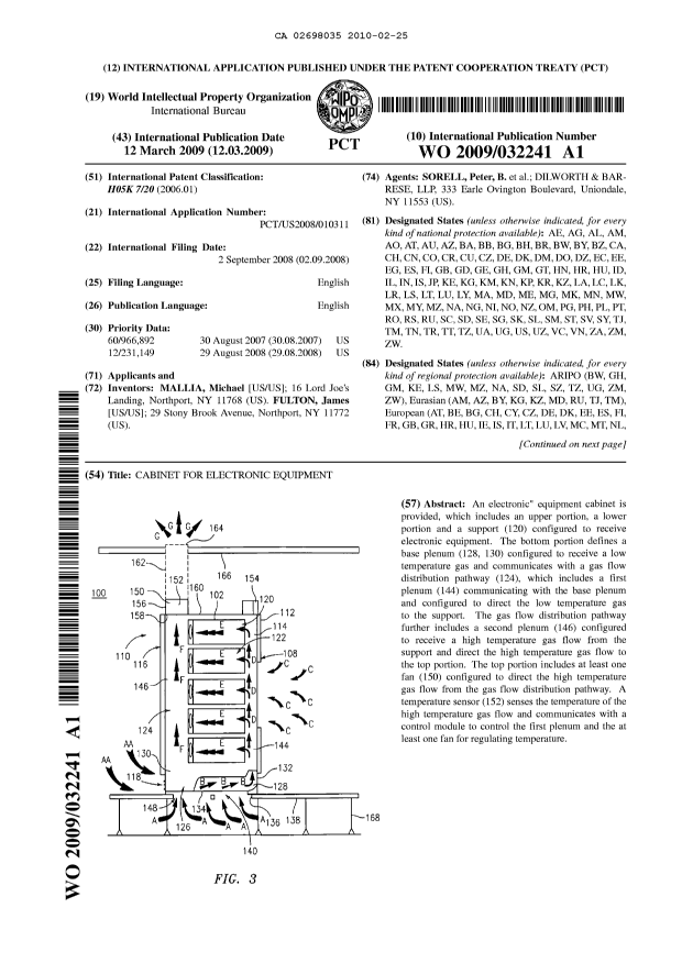 Document de brevet canadien 2698035. Abrégé 20100225. Image 1 de 2