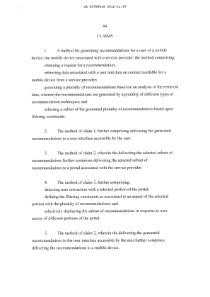 Document de brevet canadien 2700015. Revendications 20121107. Image 1 de 14