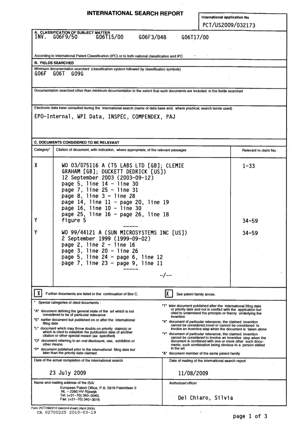 Document de brevet canadien 2700225. PCT 20100319. Image 1 de 6