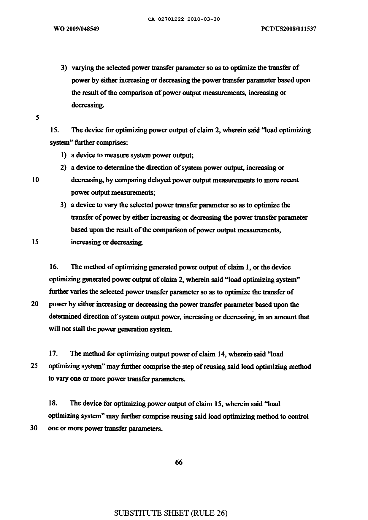 Document de brevet canadien 2701222. Revendications 20091230. Image 5 de 5