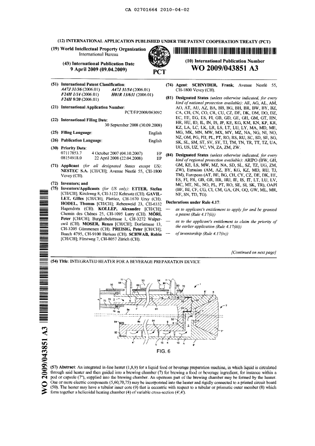 Document de brevet canadien 2701664. Abrégé 20100402. Image 1 de 2