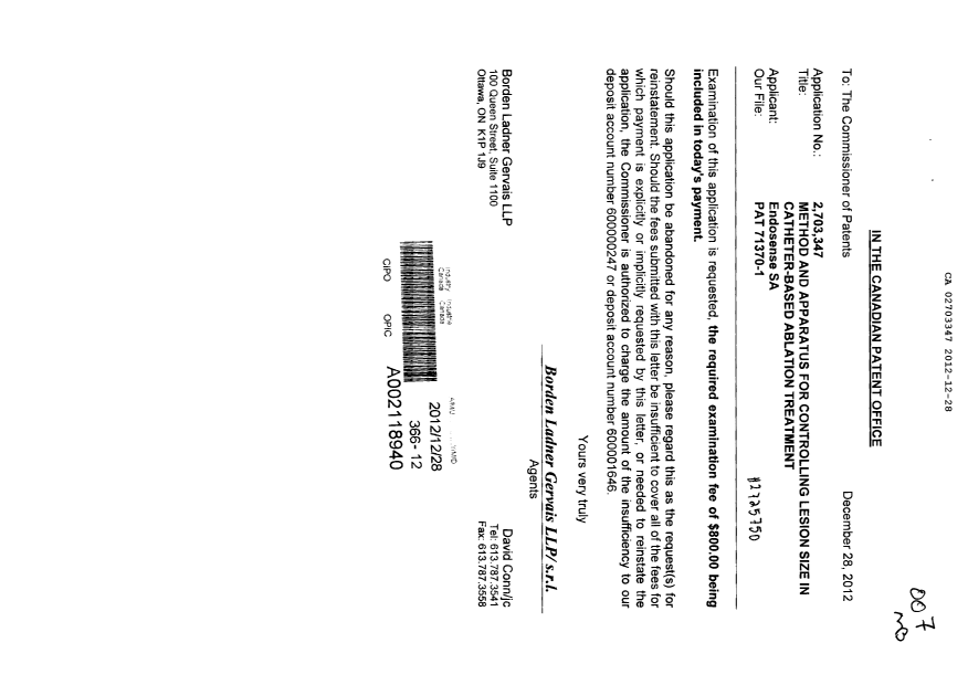 Canadian Patent Document 2703347. Prosecution-Amendment 20121228. Image 1 of 1