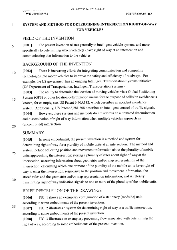 Canadian Patent Document 2703384. Description 20100421. Image 1 of 6