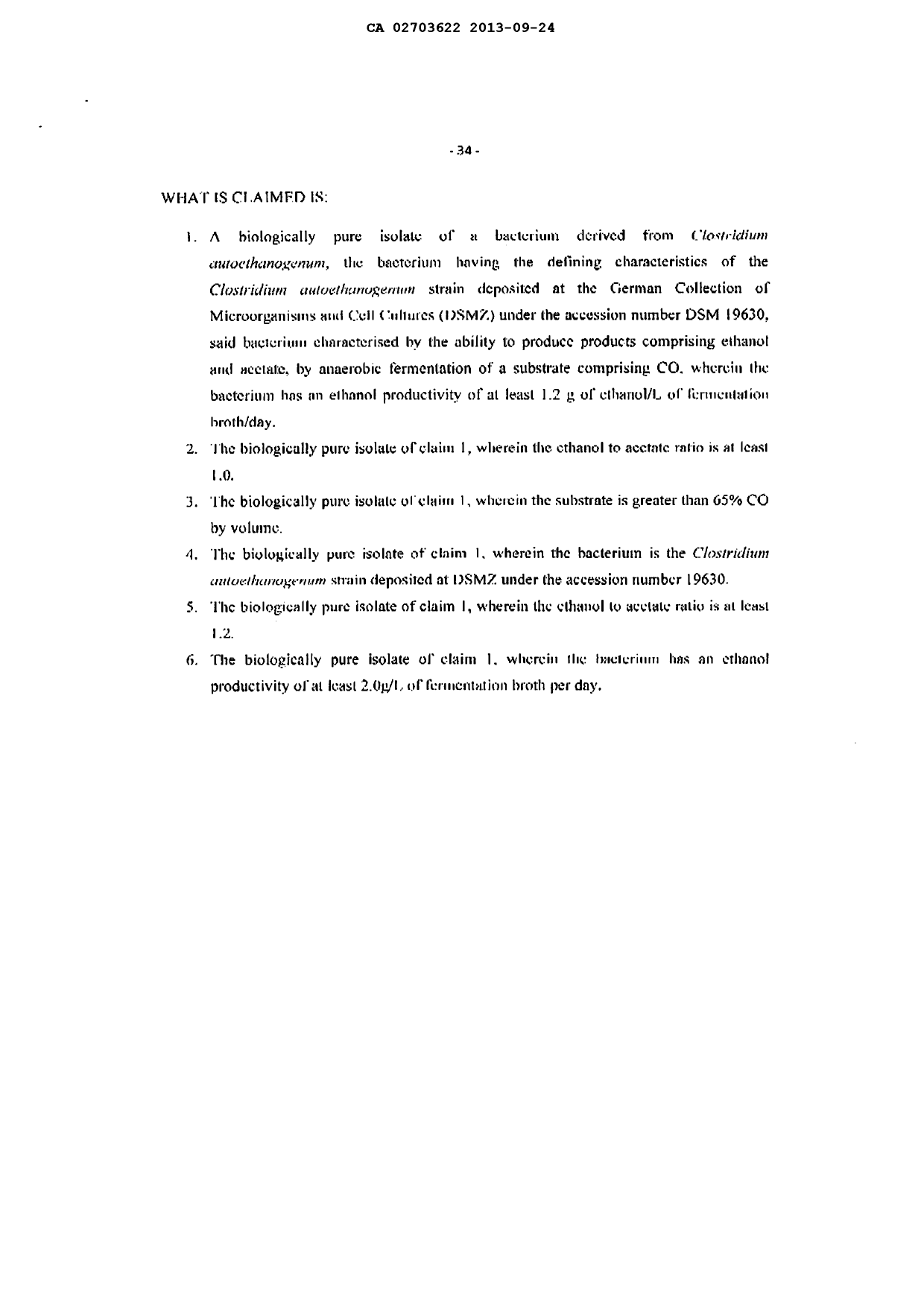 Document de brevet canadien 2703622. Revendications 20121224. Image 1 de 1