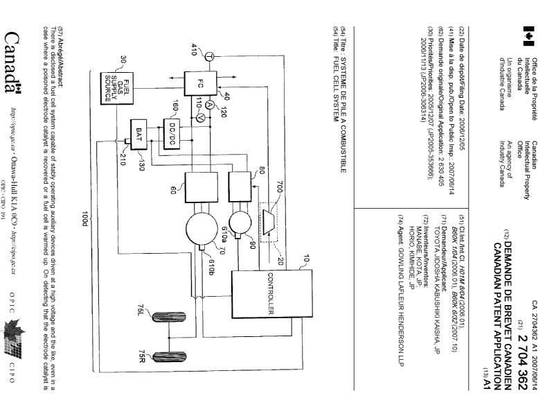Canadian Patent Document 2704362. Cover Page 20091204. Image 1 of 2