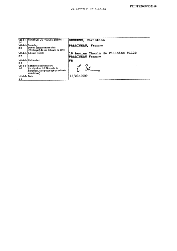 Canadian Patent Document 2707201. PCT 20100528. Image 9 of 9