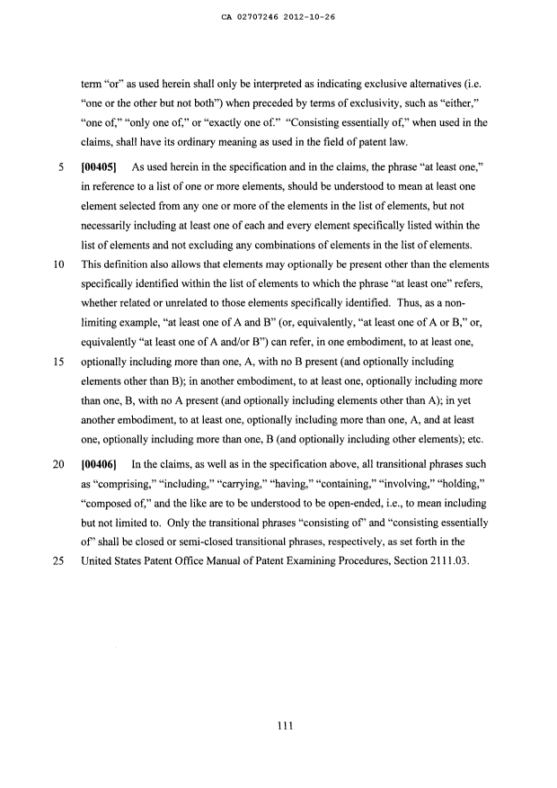 Canadian Patent Document 2707246. Description 20121026. Image 111 of 111