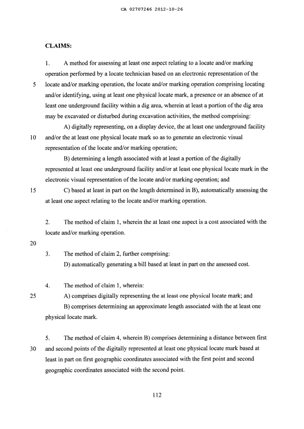 Document de brevet canadien 2707246. Revendications 20121026. Image 1 de 21