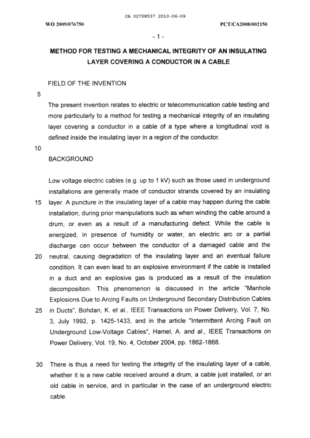 Document de brevet canadien 2708537. Description 20091209. Image 1 de 13