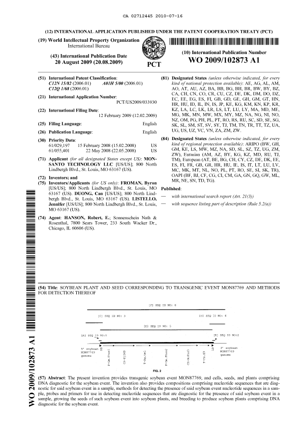 Document de brevet canadien 2712445. Abrégé 20091216. Image 1 de 1
