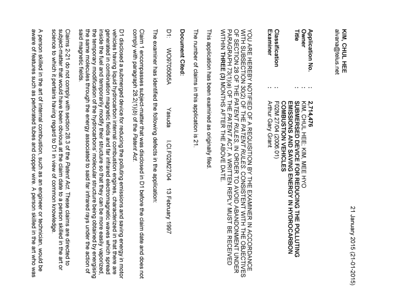 Canadian Patent Document 2714476. Prosecution-Amendment 20141221. Image 1 of 5