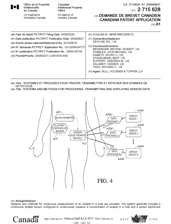 Document de brevet canadien 2715628. Page couverture 20101122. Image 1 de 2