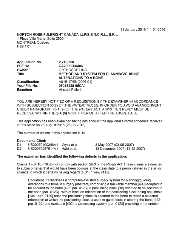 Canadian Patent Document 2716550. Prosecution-Amendment 20151211. Image 1 of 4