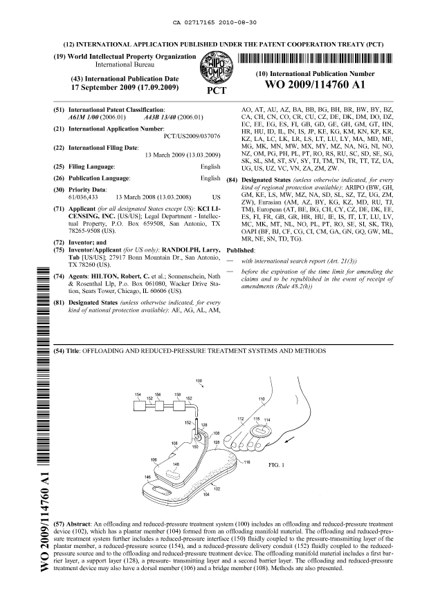 Document de brevet canadien 2717165. Abrégé 20100830. Image 1 de 1