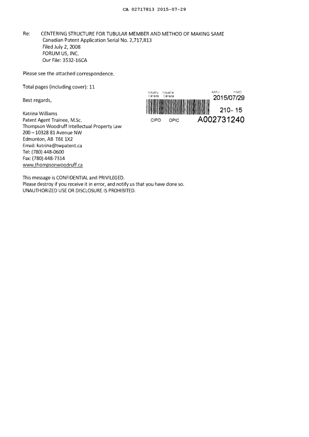 Canadian Patent Document 2717813. Amendment 20150729. Image 11 of 11