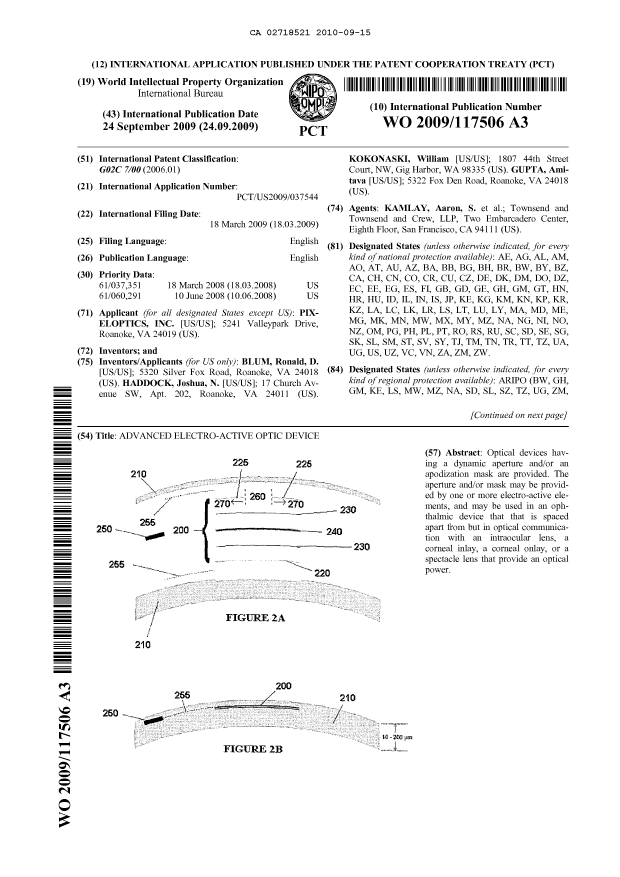 Document de brevet canadien 2718521. Abrégé 20100915. Image 1 de 2