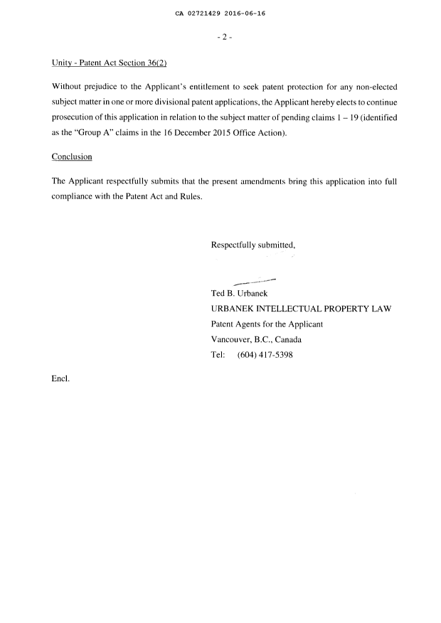 Canadian Patent Document 2721429. Amendment 20160616. Image 2 of 3