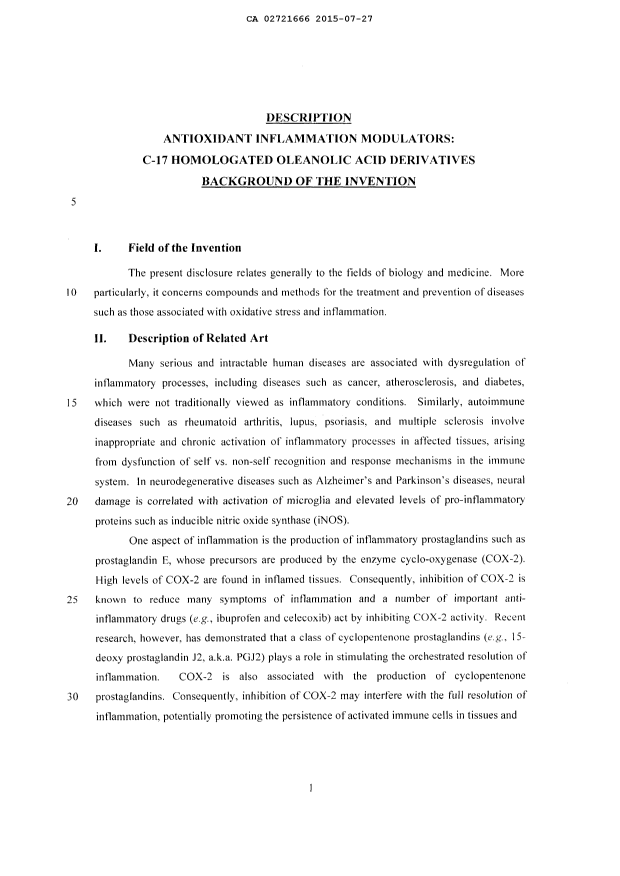 Document de brevet canadien 2721666. Description 20150727. Image 1 de 168