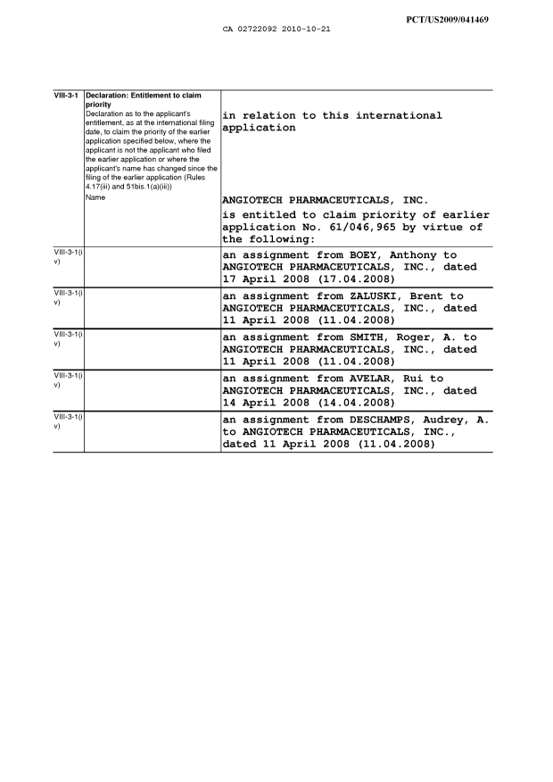 Canadian Patent Document 2722092. PCT 20101021. Image 12 of 12