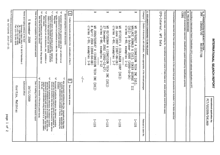 Canadian Patent Document 2722092. PCT 20101021. Image 1 of 12