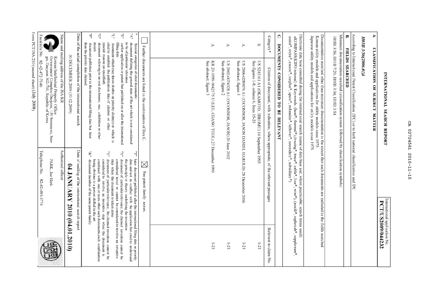 Document de brevet canadien 2724561. PCT 20091215. Image 1 de 7