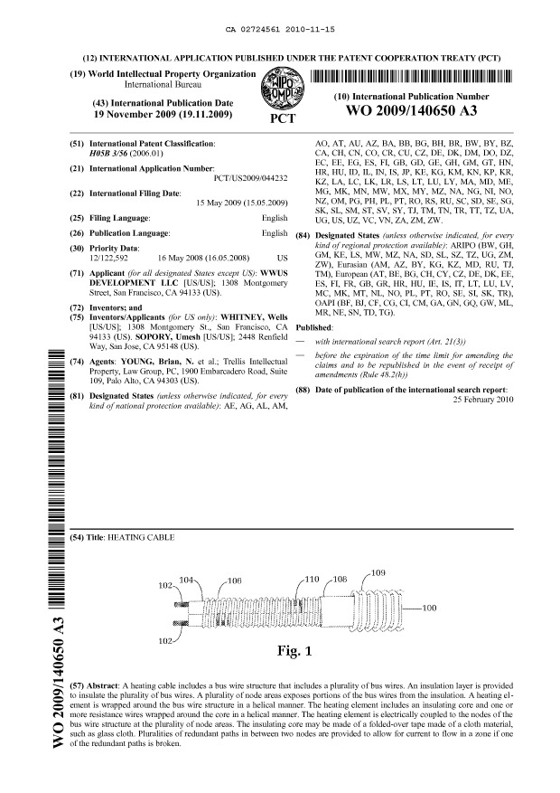 Document de brevet canadien 2724561. Abrégé 20101115. Image 1 de 1