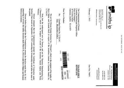 Document de brevet canadien 2724561. Poursuite-Amendment 20121201. Image 2 de 8