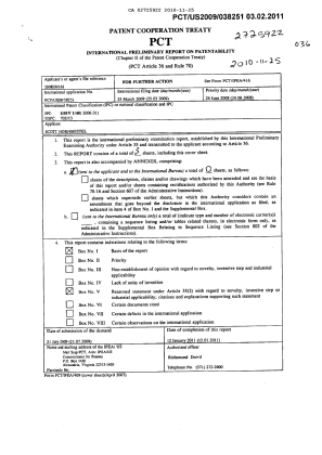 Document de brevet canadien 2725922. Rapport d'examen préliminaire international 20101125. Image 1 de 3