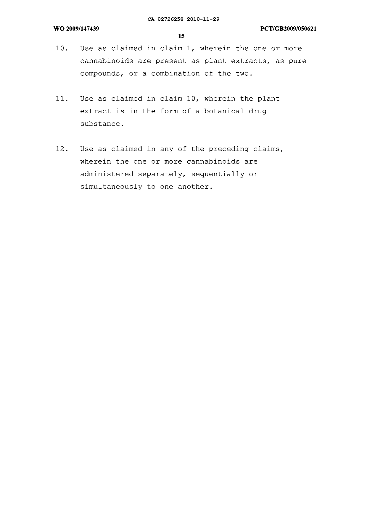 Document de brevet canadien 2726258. Revendications 20091229. Image 2 de 2